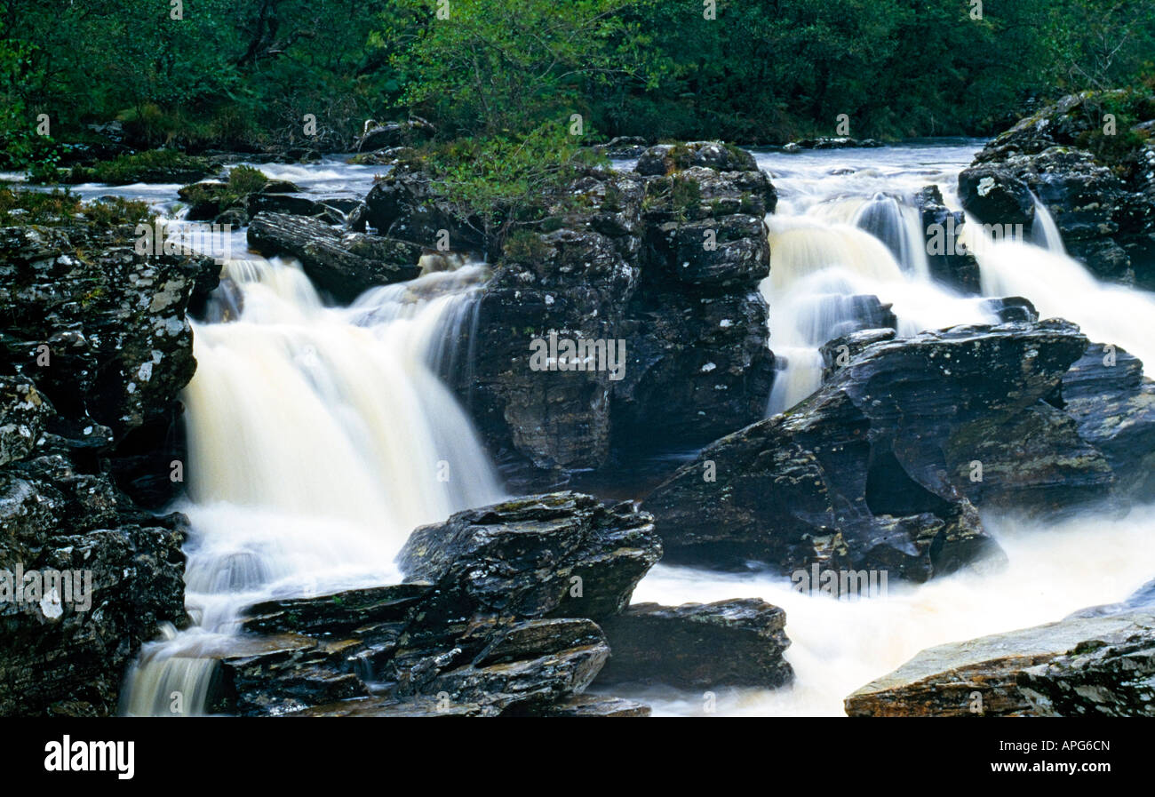 Wasserfälle im Hochland, Schottland Stockfoto