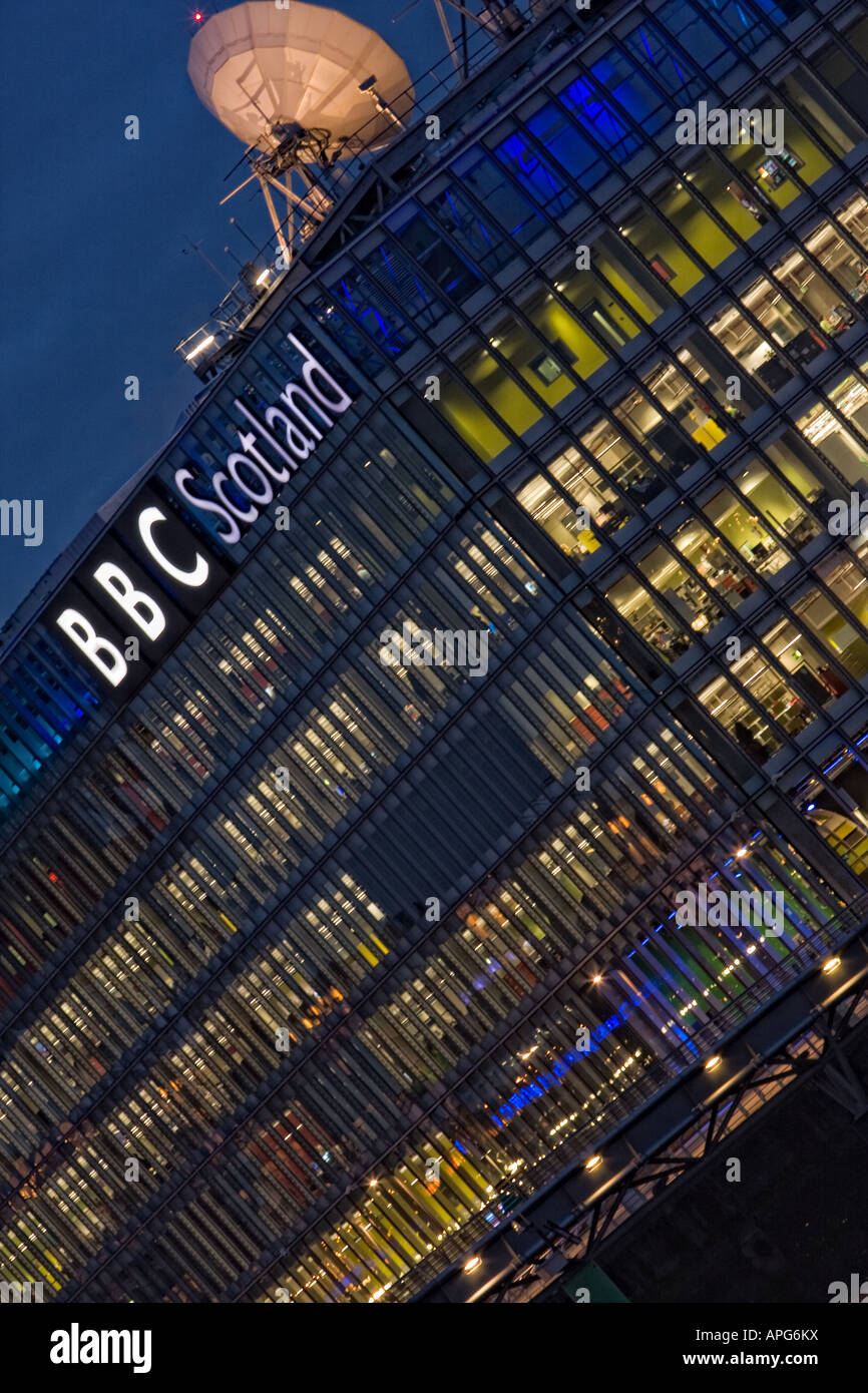 Die BBC Scotland Gebäude, Pacific Quay, Glasgow Stockfoto