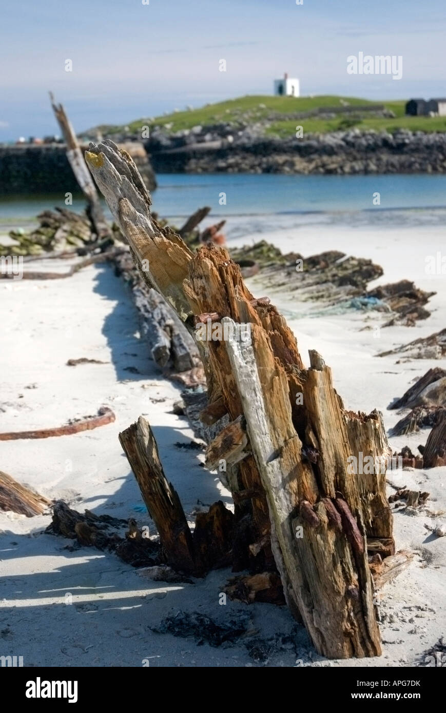 Das Wrack der Mary Stewart, Scarinish Hafen, Tiree Stockfoto