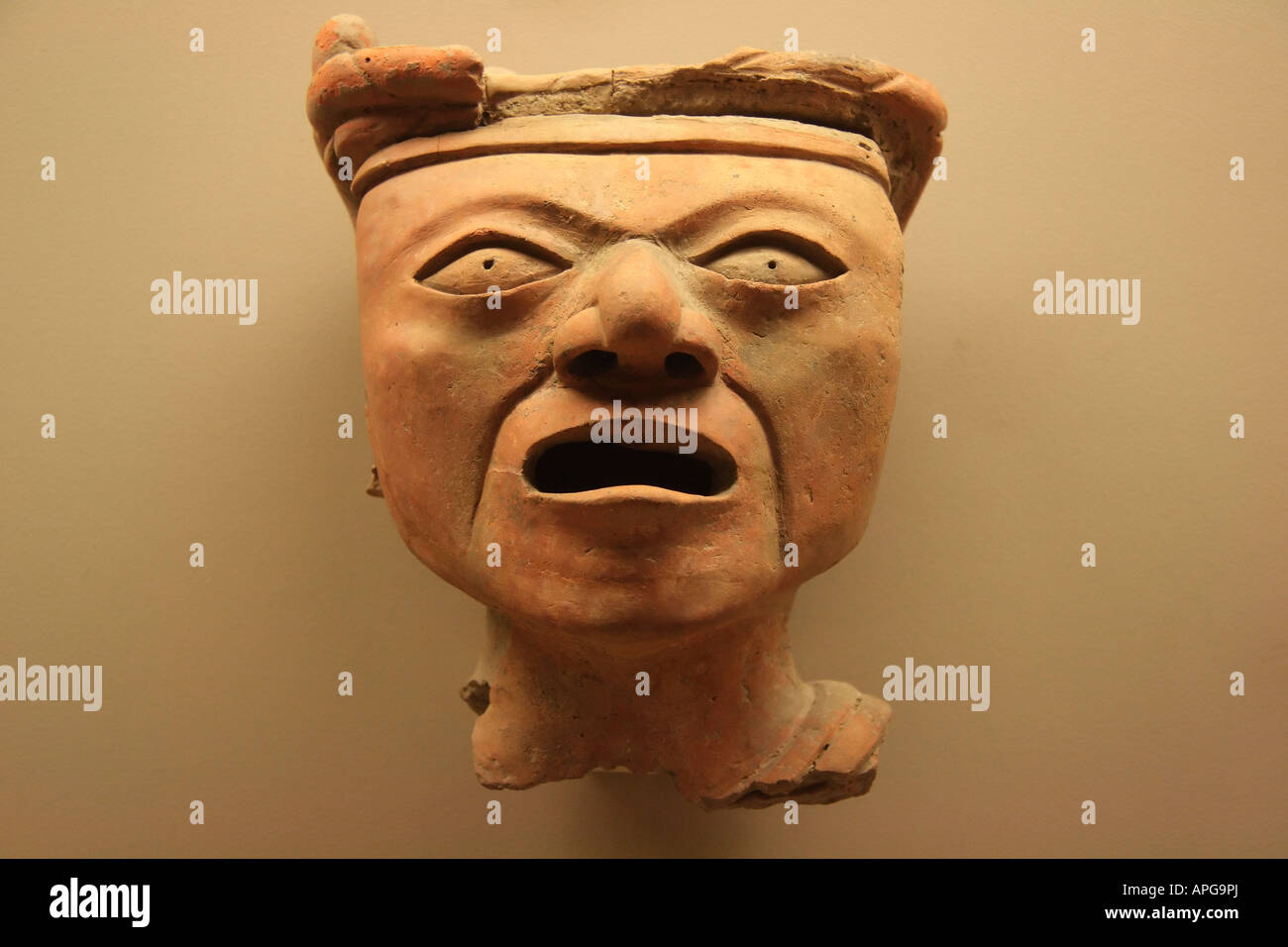 Huaxtec Skulptur Kopf - British Museum Stockfoto