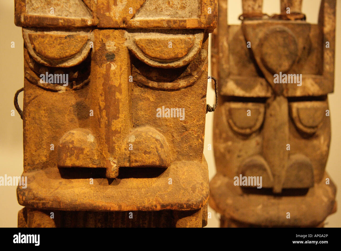 Holzmasken der Kalabari Menschen, Nigeria 2 - British Museum Stockfoto