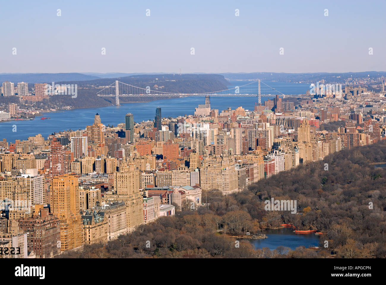 Upper West Side New York und Central Park im Überblick Stockfoto
