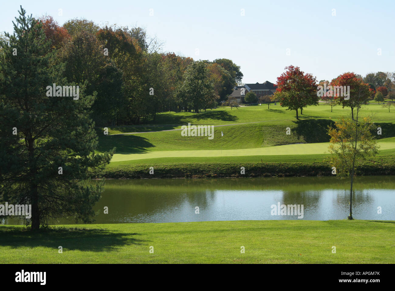 Golfplatz landschaftlich Countryclub von Nord Beavercreek Dayton Ohio Stockfoto