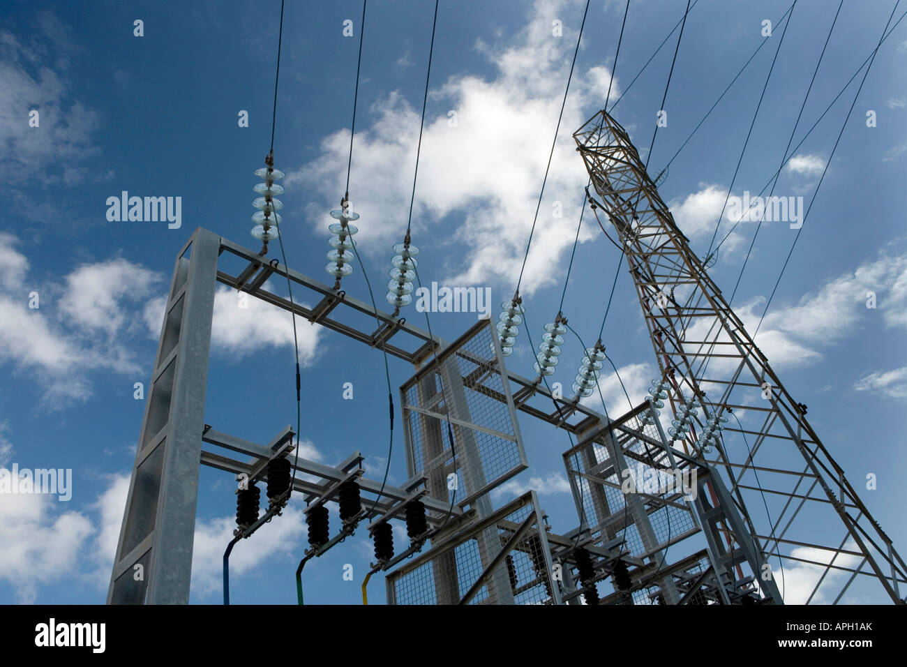Spanien, Kanarische Inseln, La Gomera, Power-Pole Stockfoto
