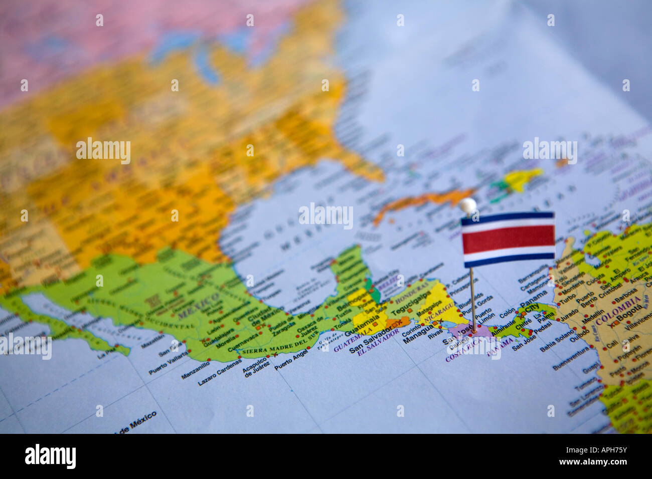 Costa Rica Auf Der Weltkarte www.alamy.de