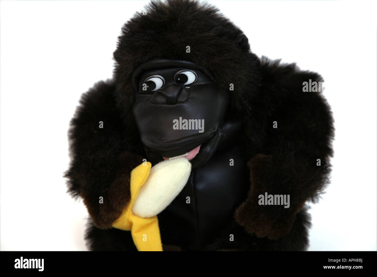 Gorilla essen Bananen Stockfoto