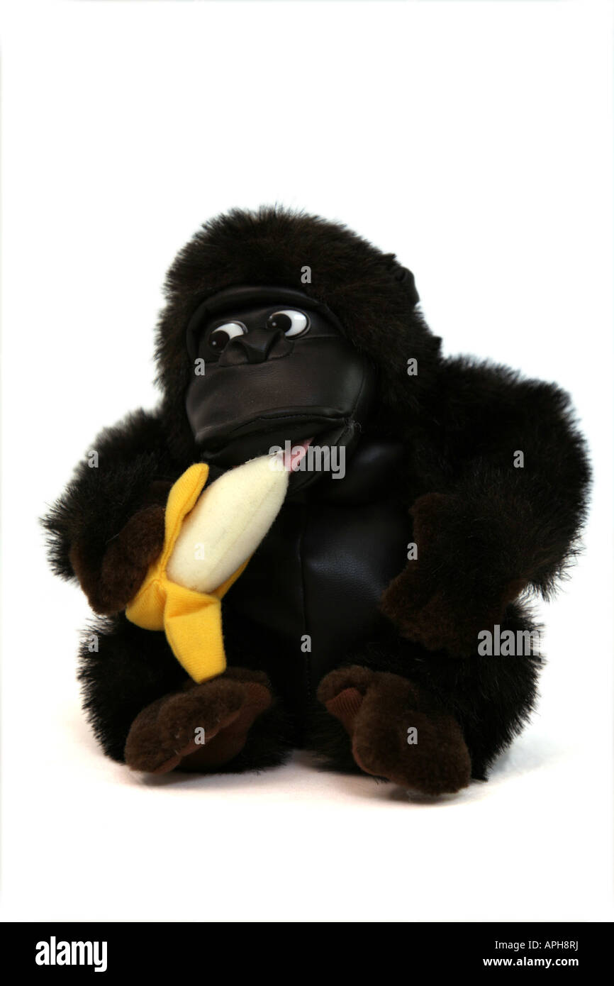 Gorilla essen Bananen Stockfoto