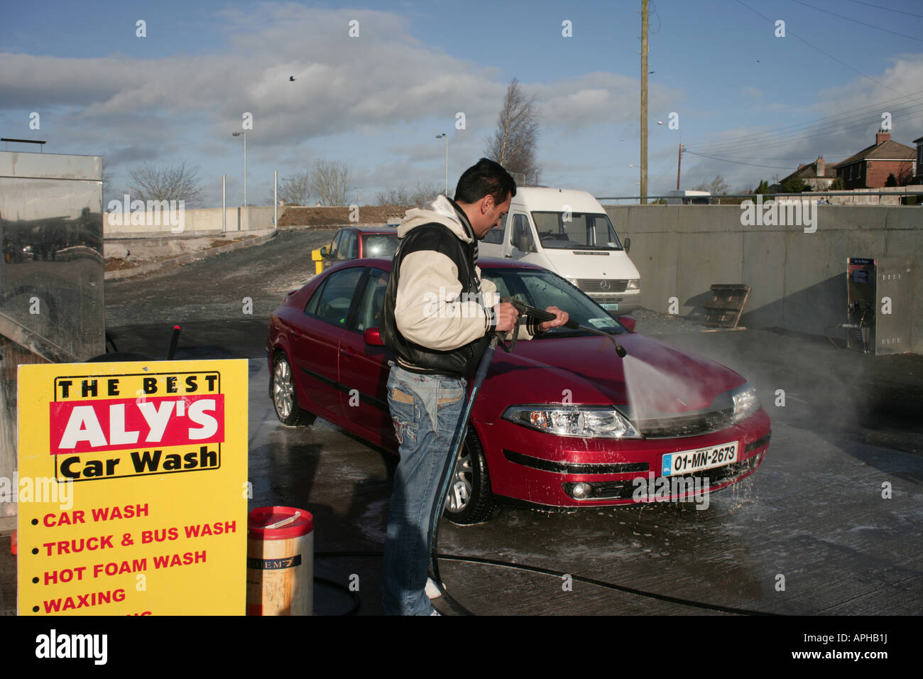 Aly ist Autowäsche Carrickmacross County Monaghan Irland Stockfoto