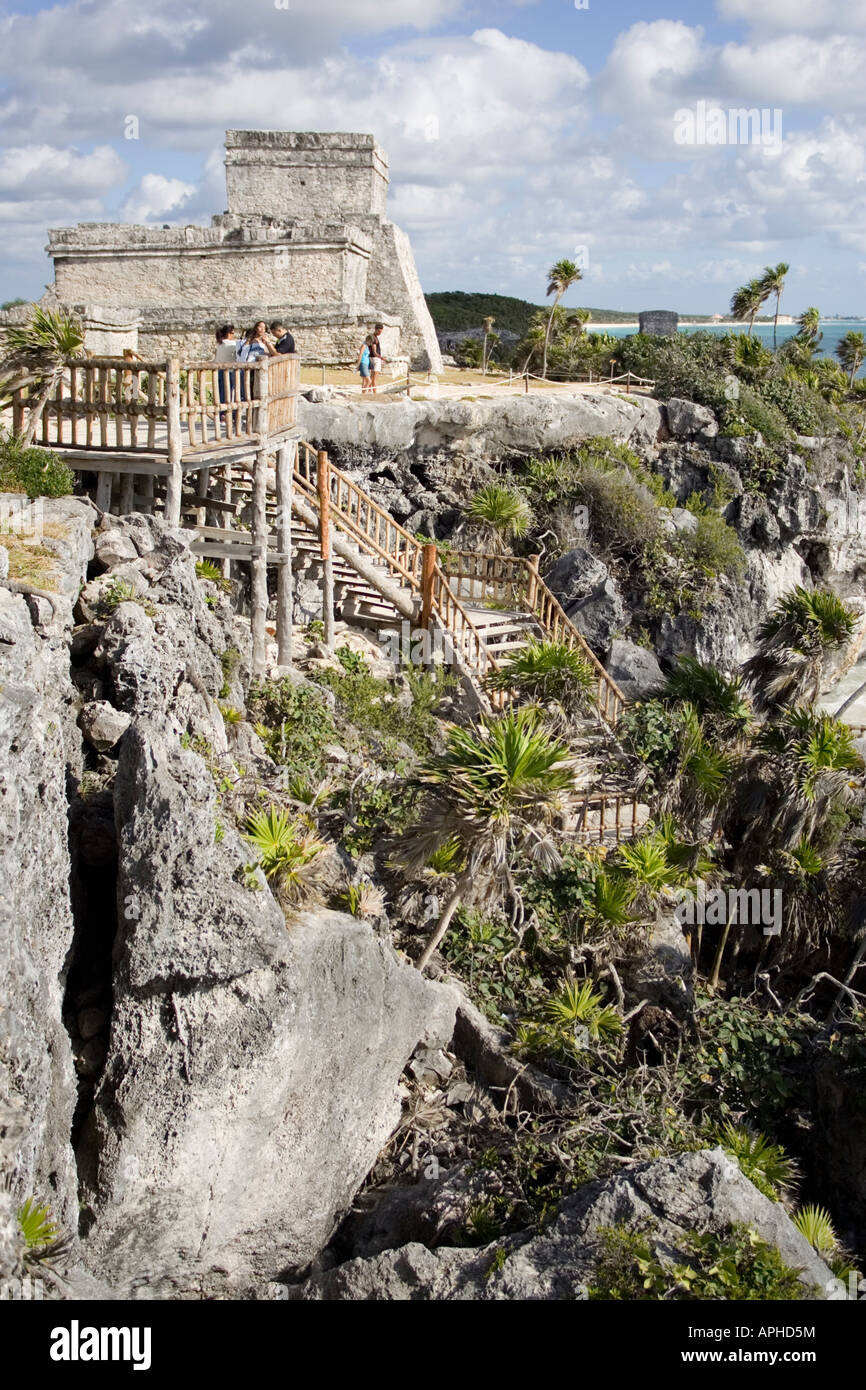 Maya-Ruinen in Tulum, Mexiko Stockfoto