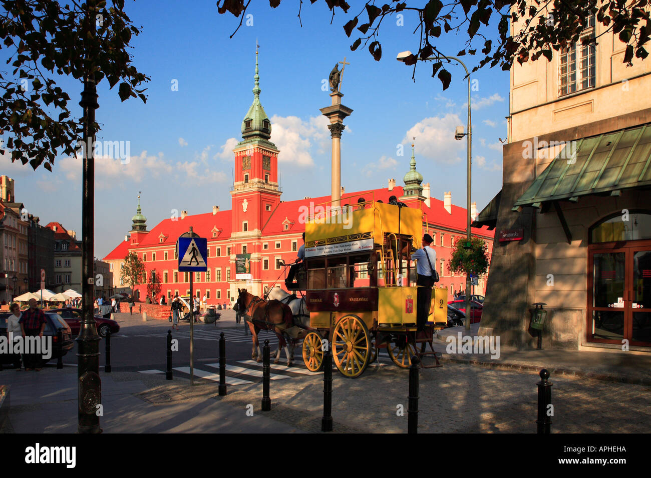 Königsschloss in Warschau Zamkowy Square Altstadt Stockfoto