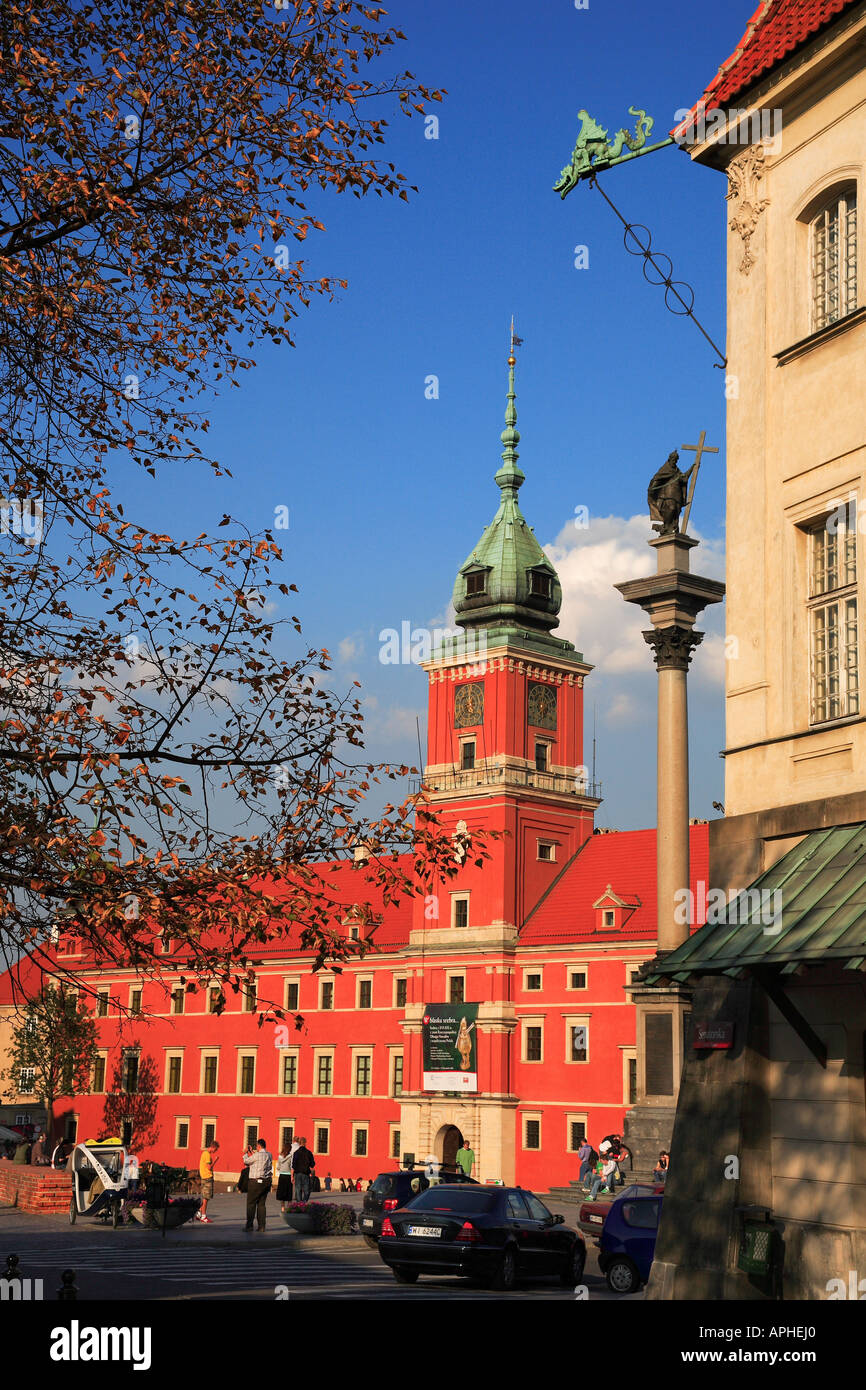 Königsschloss in Warschau Zamkowy Square Altstadt Stockfoto