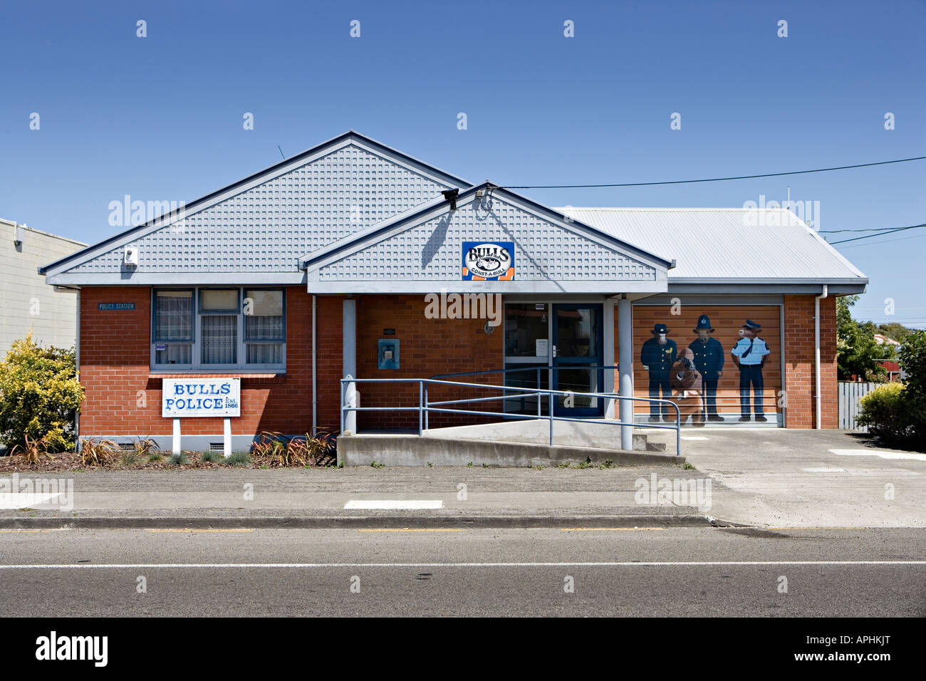 Bullen Polizeiwache Manawatu-Neuseeland Stockfoto
