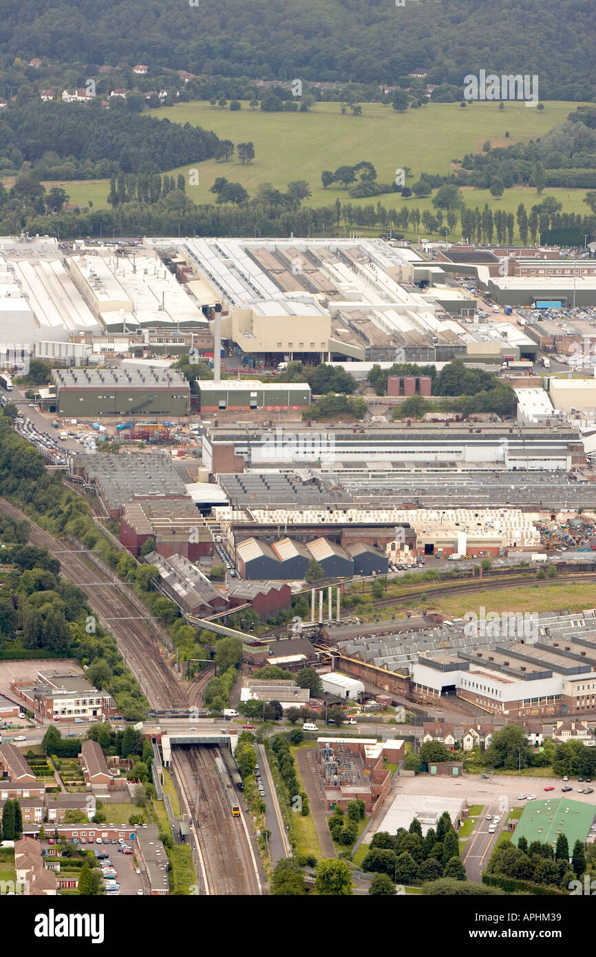 Luftbild von MG Rover-Werk Longbridge Birmingham UK Stockfoto