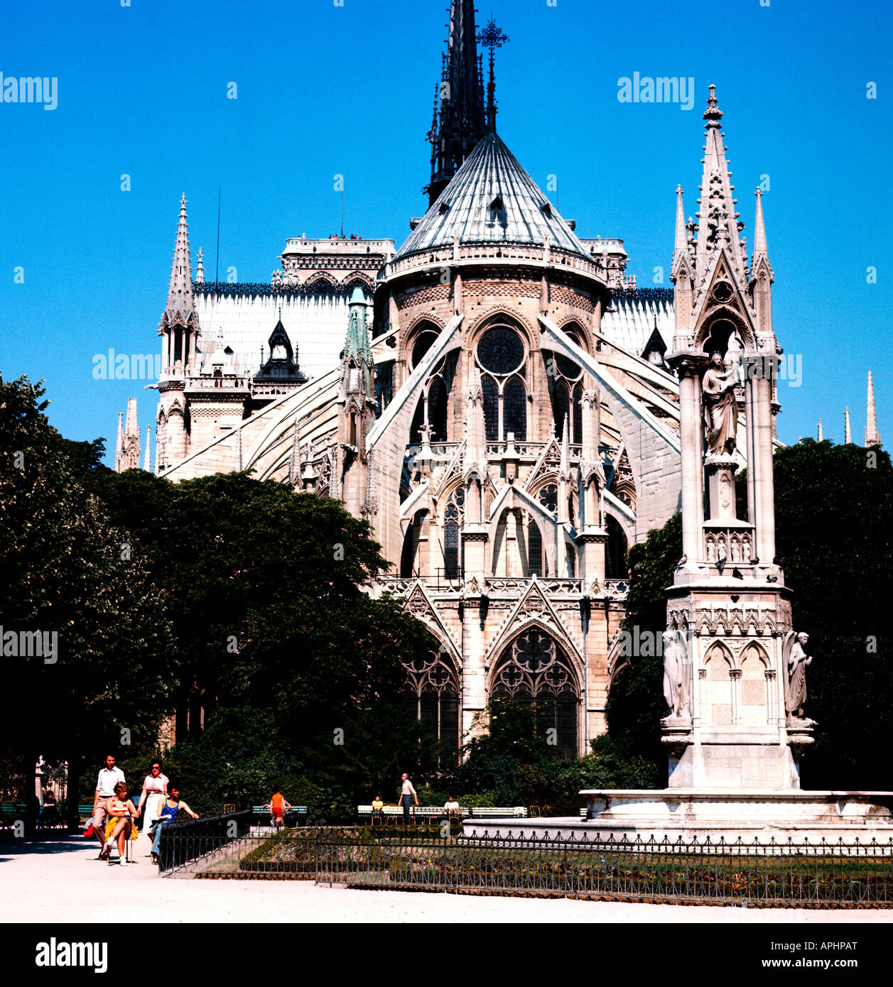 EU-FR Frankreich Region Ile de France Paris 4 Bilder Arrondissement der Kathedrale von Notre Dame de Paris Mittelformat mehr auf Stockfoto