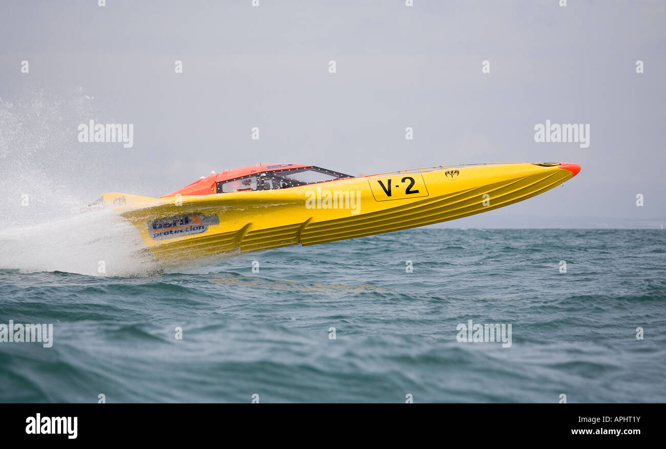 V24 Powerboat Racing No.V2 Rennen in Torquay, England Stockfoto