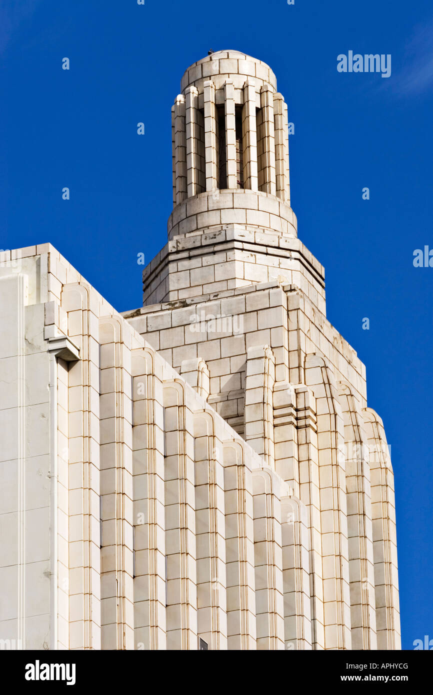 Melbourne-Architektur / die Fassade des 1939 Art-Deco-Stil Gebäude in Melbourne Victoria Australien. Stockfoto