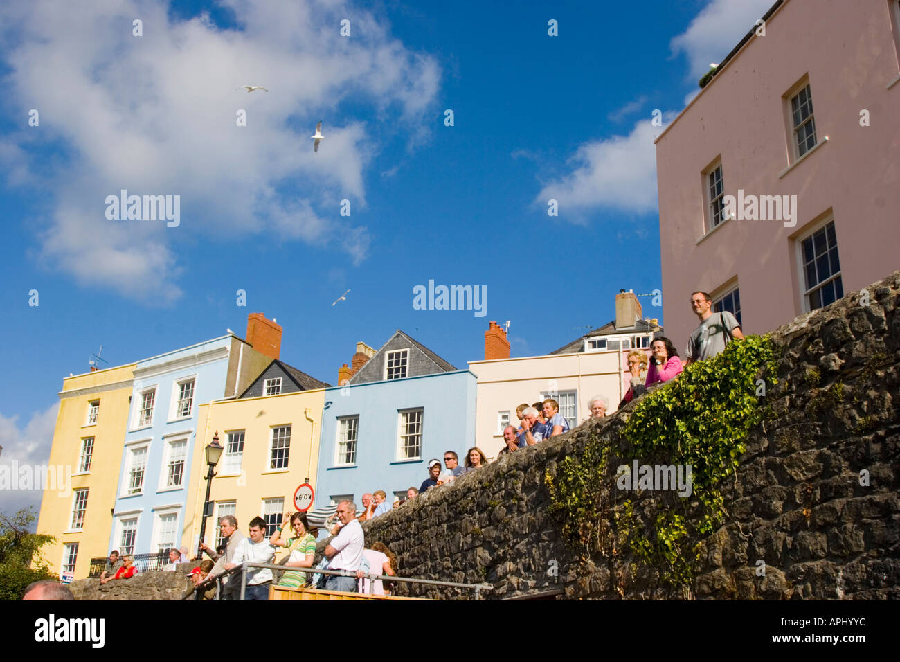 Tenby Hafen in Wales Stockfoto