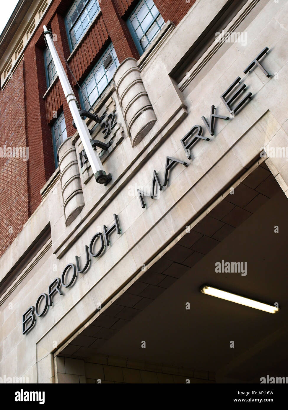 Eingang zum Londoner Borough Market Southwark Stockfoto