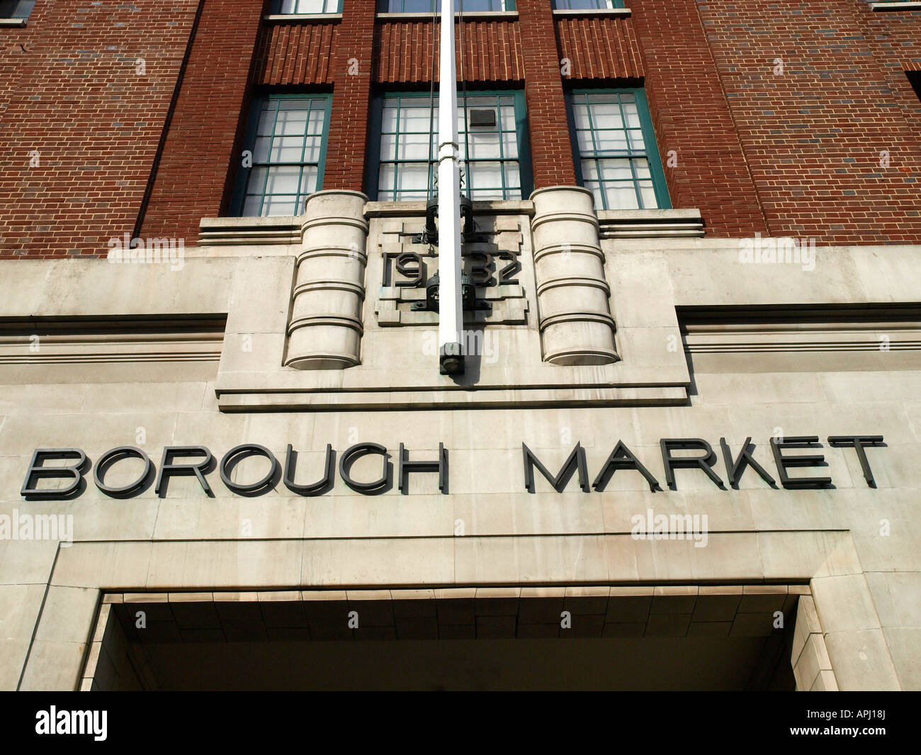 Eingang zum Londoner Borough Market Southwark Stockfoto