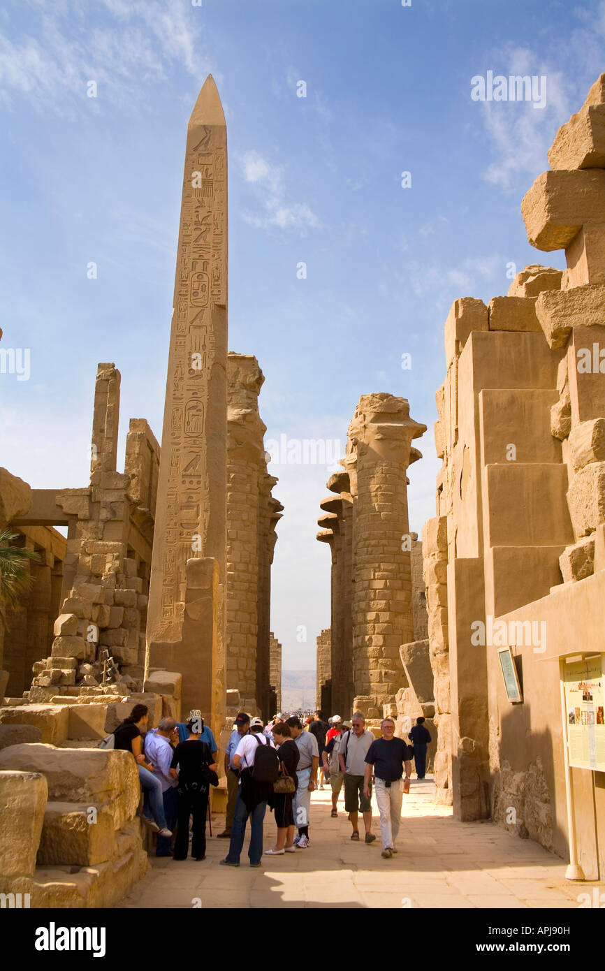 Der Tempel von Karnak in Luxor Ägypten Stockfoto