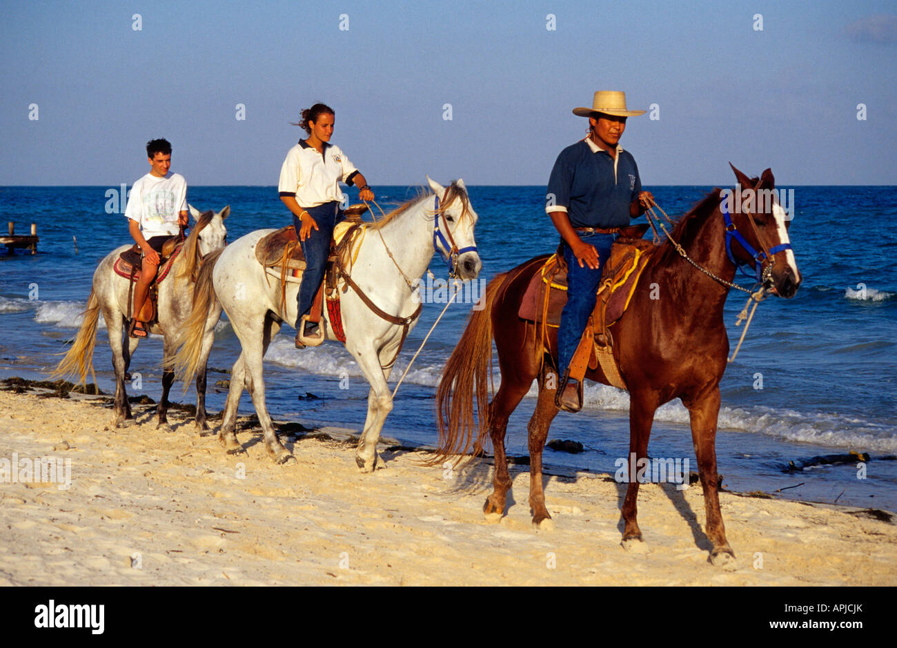 Cancun Reiten Tres Rios natürlichen Park Riviera Maya Yucatan Mexiko Stockfoto