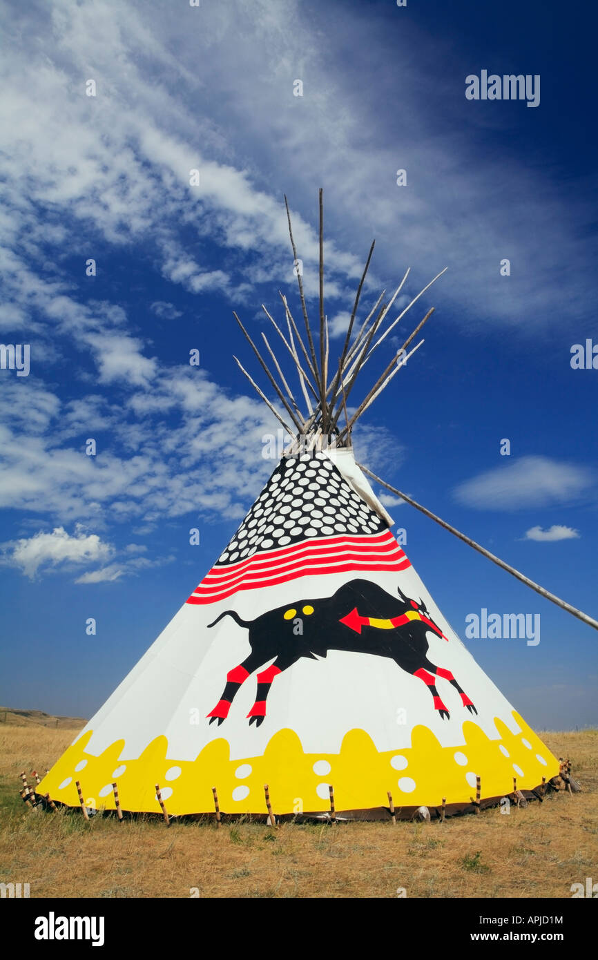 Erste Nationen oder Plains Indian Tipis oder Tipis Stockfoto