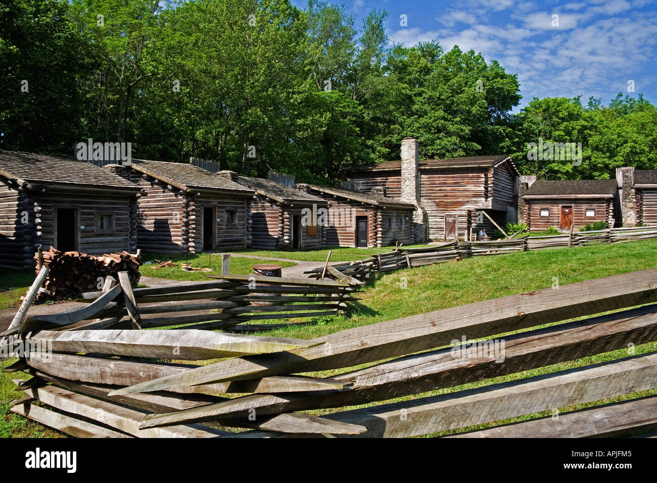 Fort Boonesboro Fort Boonesboro Staatspark in Kentucky USA Stockfoto