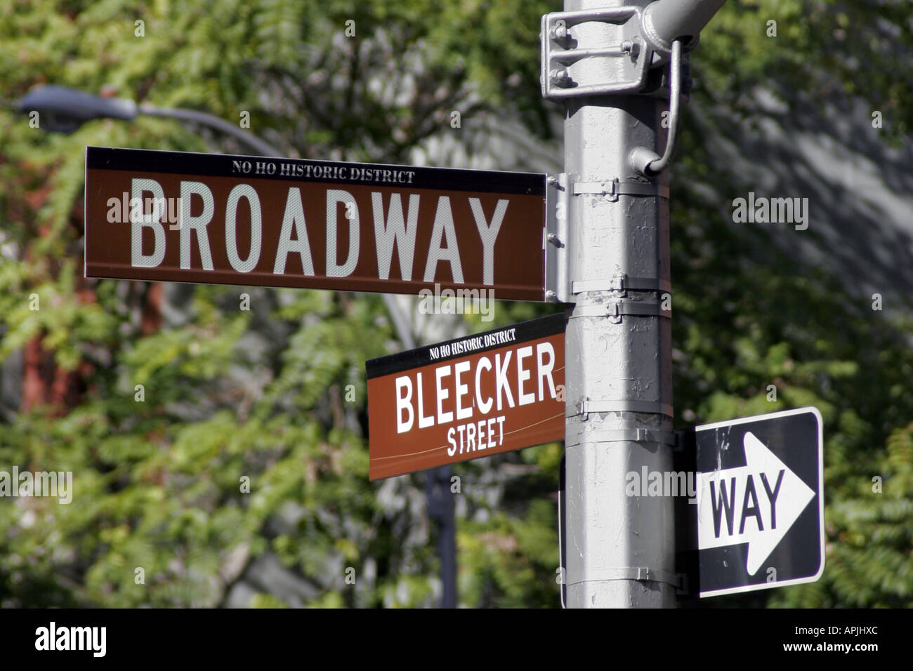 Zeichen der Broadway in Manhattan New York Stockfoto