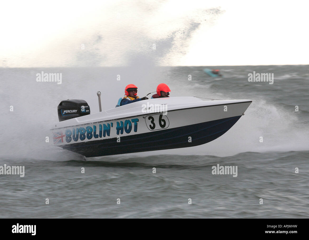 Power Boat Racing Ski Racing Boot "Heiß wie" Club Racing bei Exmouth England Stockfoto