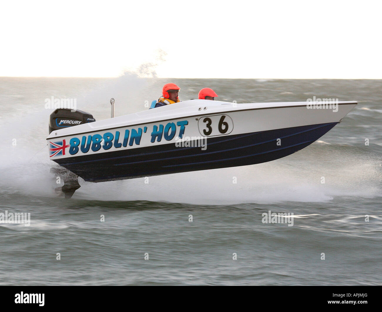 Power Boat Racing Ski Racing Boot "Heiß wie" Club Racing bei Exmouth England Stockfoto