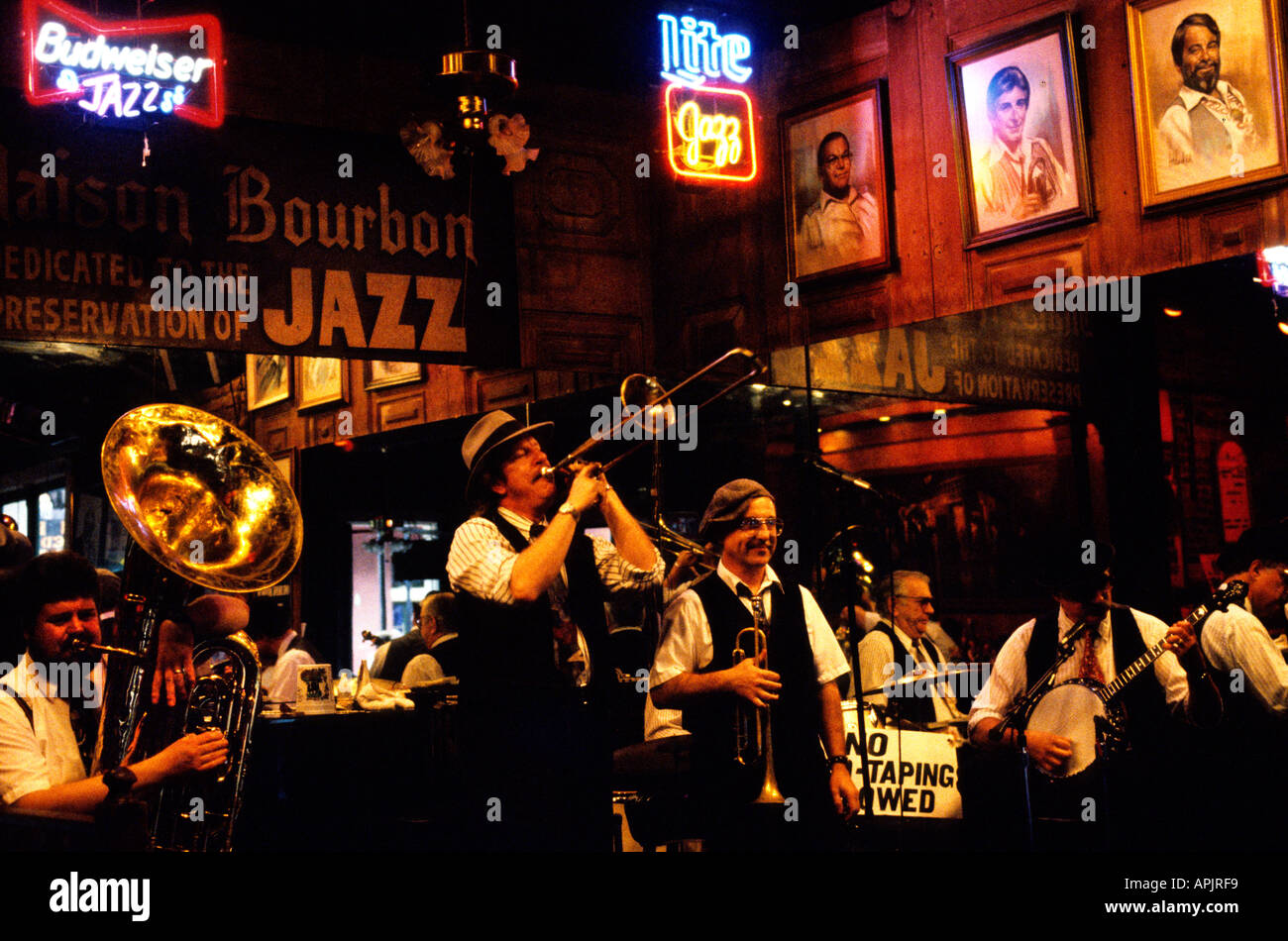 New Orleans Bourbon Street Jazz Music Pub bar Stockfoto