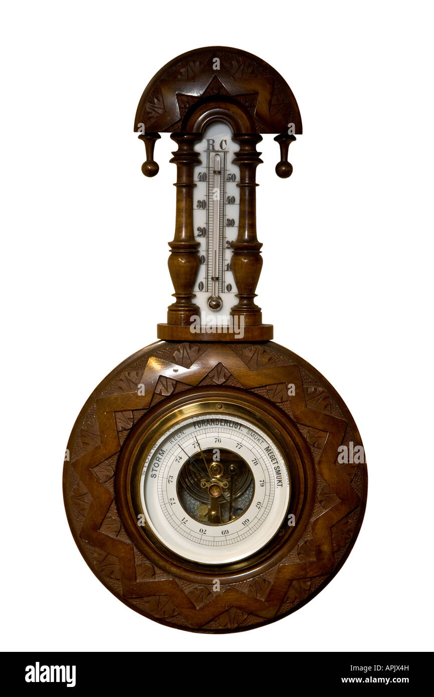Thermometer und barometer Stockfoto