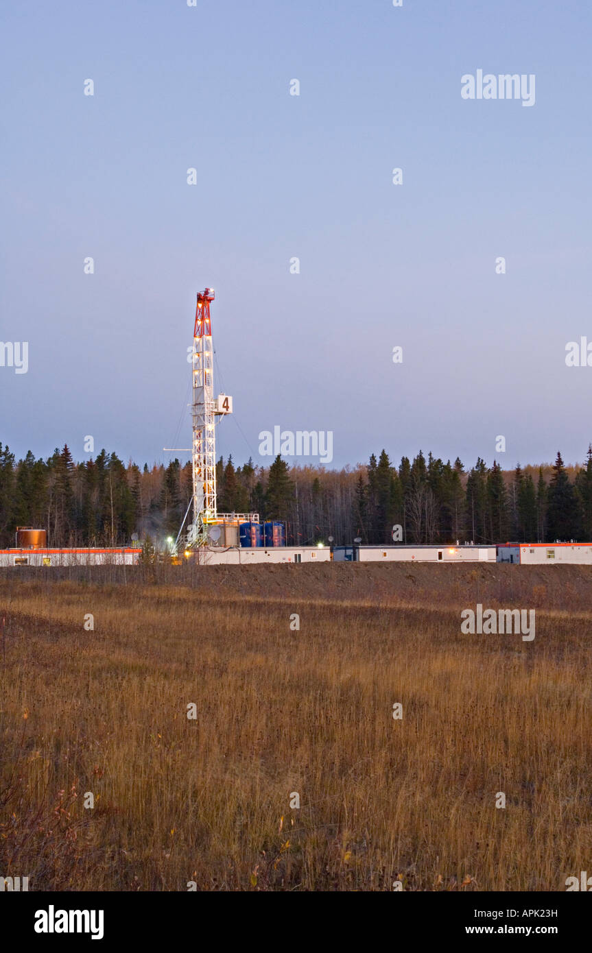 Ein Bohrgerät für unterirdische Mineralien zu erkunden. Stockfoto