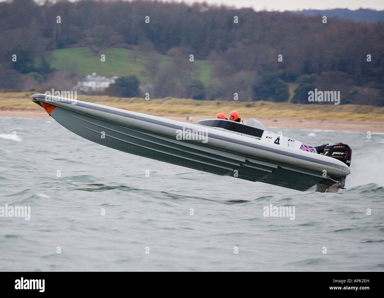 Power Boat Racing Buzzi Bullet P1 Klasse bei Club Racing bei Exmouth England Stockfoto