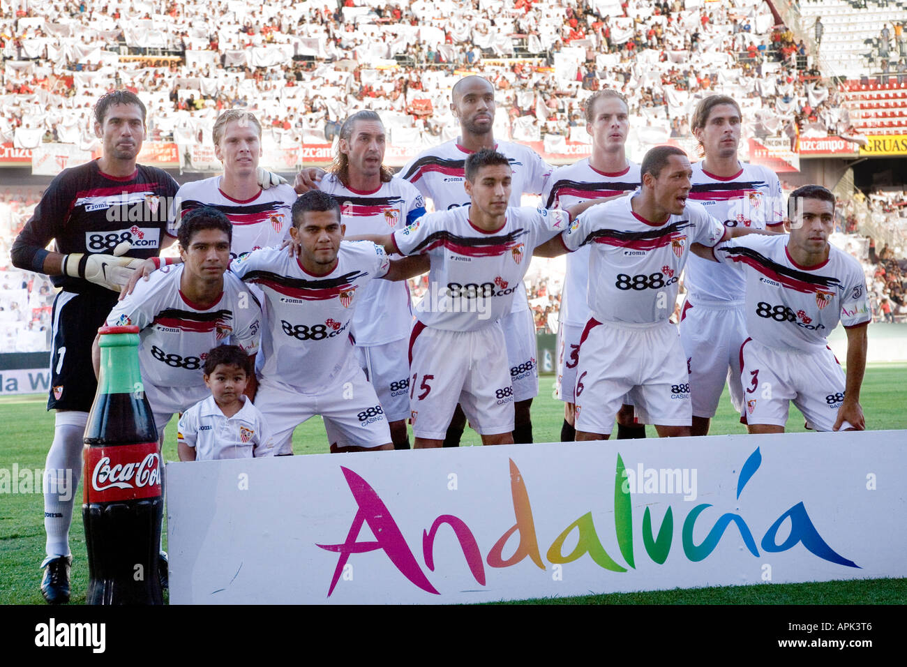 Sevilla Fc Kader Vor Dem Lokalderby Gegen Real Betis Wich Nahm Platz Am 17 September 2006 Sevilla Spanien Stockfotografie Alamy