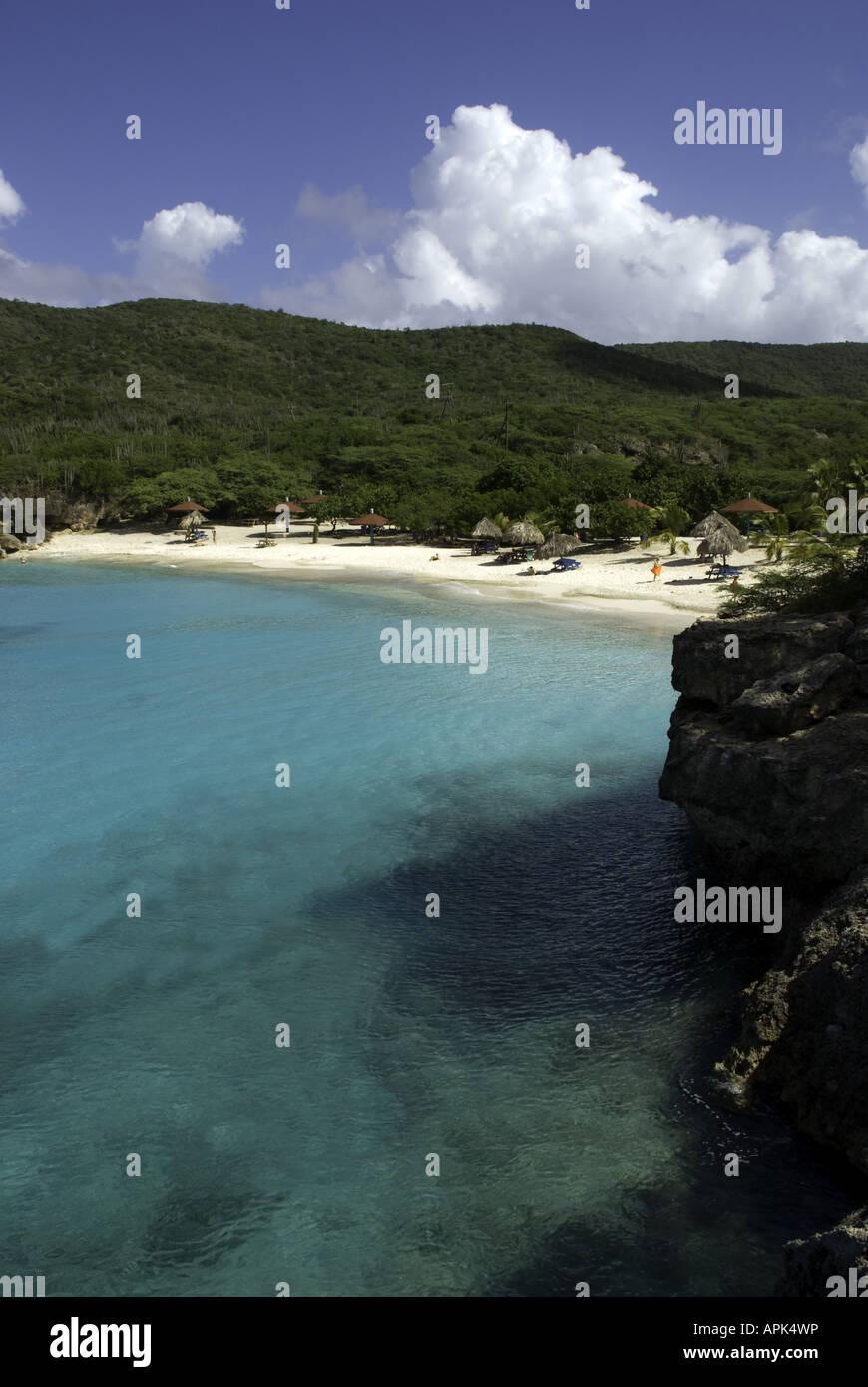 Curacaos Playa Abou Strand Stockfoto