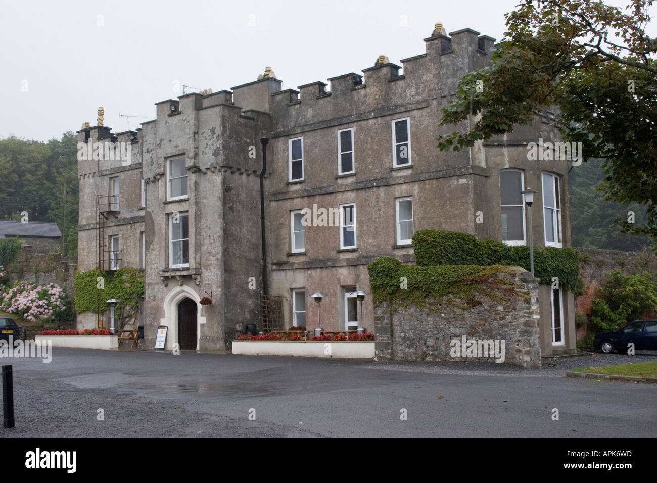 Die Burg Amroth Pembrokeshire Stockfoto