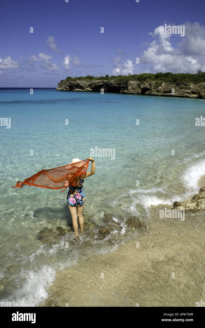 Curacaos Playa Abou Strand Stockfoto