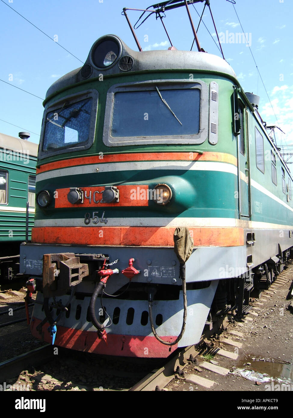 Trans Siberian Express Zug, der Mongolei, China. Stockfoto