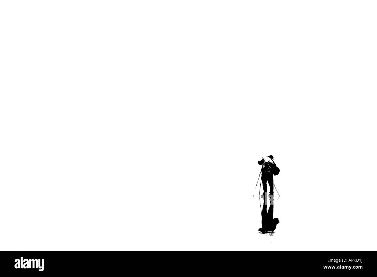 Fotograf auf Eis Stockfoto