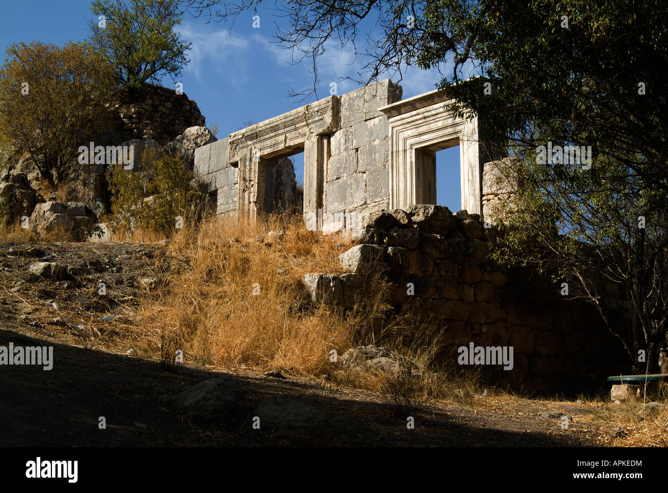 Alte Synagoge auf Meron Israel Stockfoto