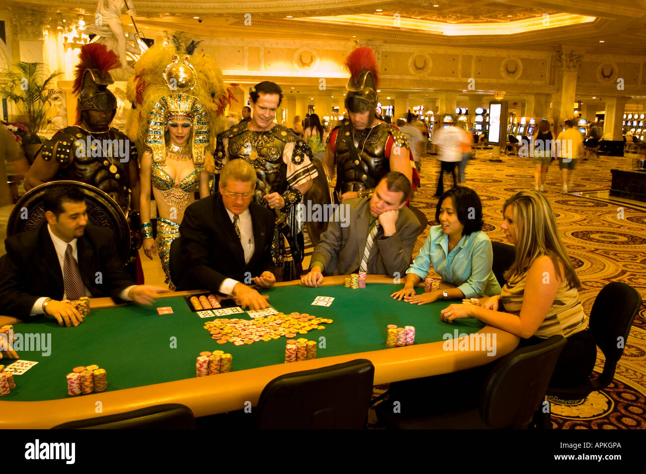 Nevada Caesars Palace und Casino Gaming-Glücksspiel poker Stockfoto