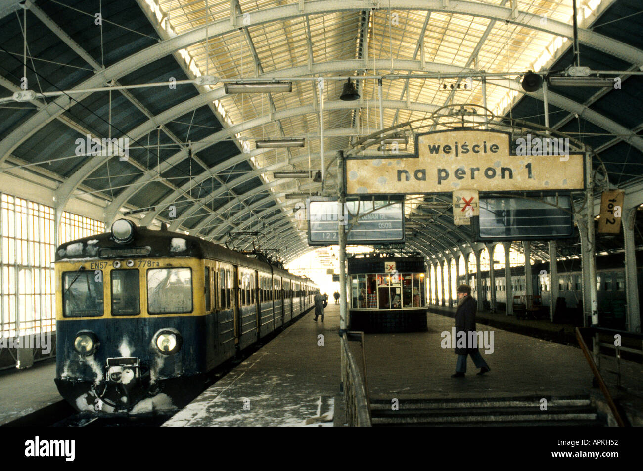 Alten Bahnhof Katowice Poland polnische Transport zu trainieren Stockfoto