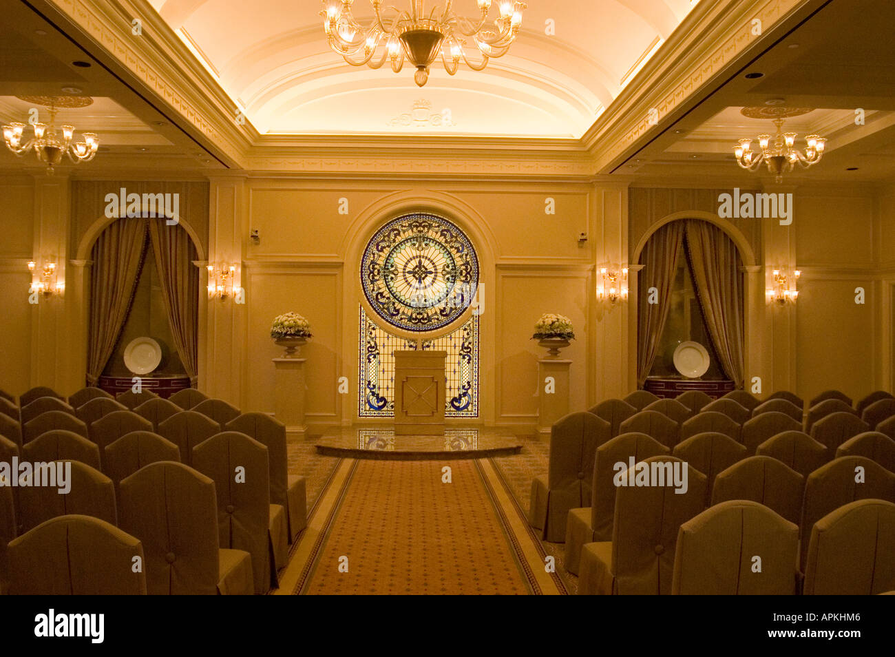 NV Las Vegas in Nevada City Wedding Chapel Fähigkeiten Caesars Palace Hotel und Casino Stockfoto