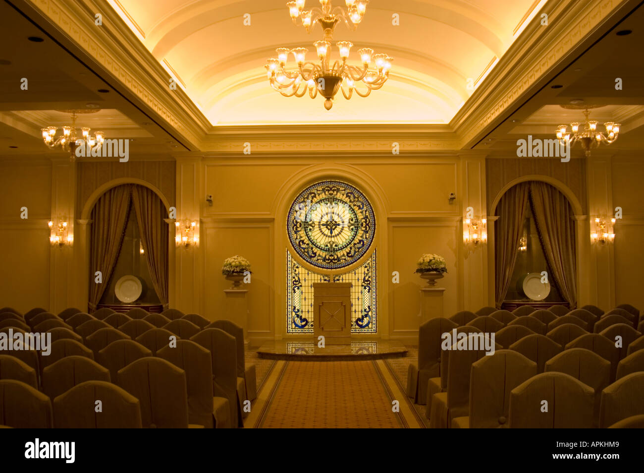 NV Las Vegas in Nevada City Wedding Chapel Fähigkeiten Caesars Palace Hotel und Casino Stockfoto