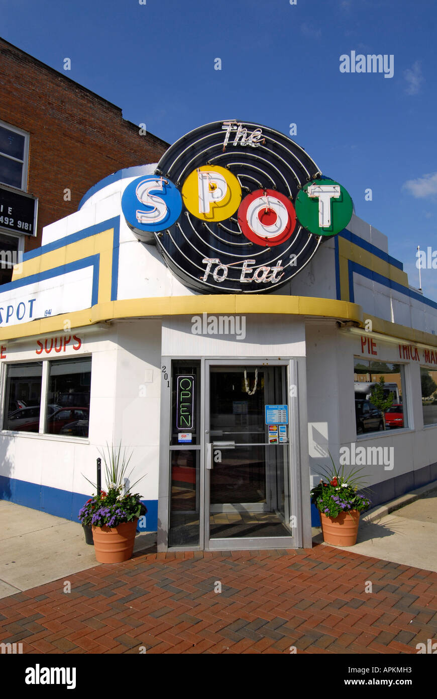 Der Spot zu Essen ist ein wichtiger Punkt des Interesses an Sidney Ohio und die Leute kommen aus großer Entfernung zu Essen in diesem Hotel Stockfoto