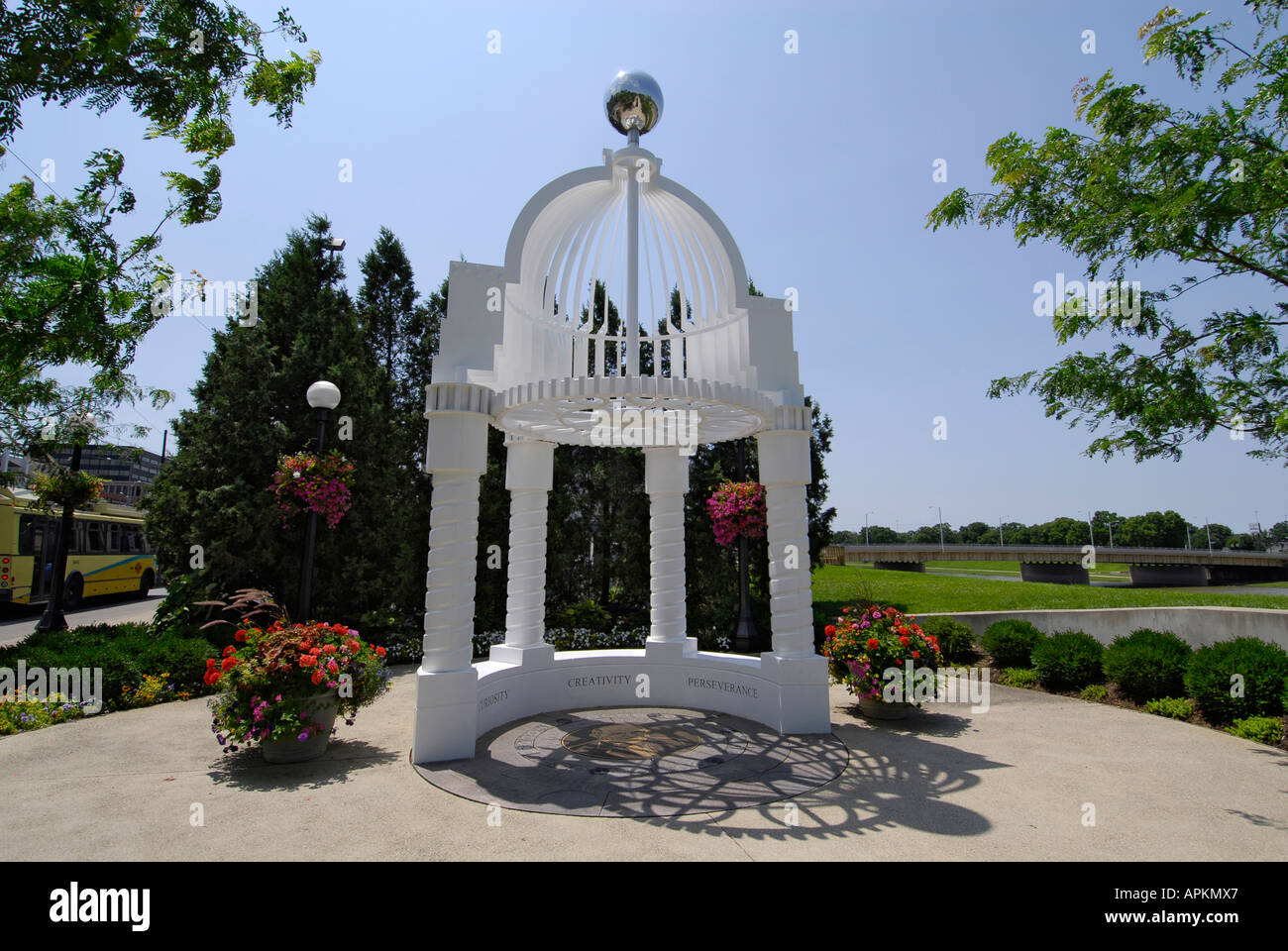 Van Cleve Park in der Innenstadt der Stadt Dayton Ohio OH Stockfoto