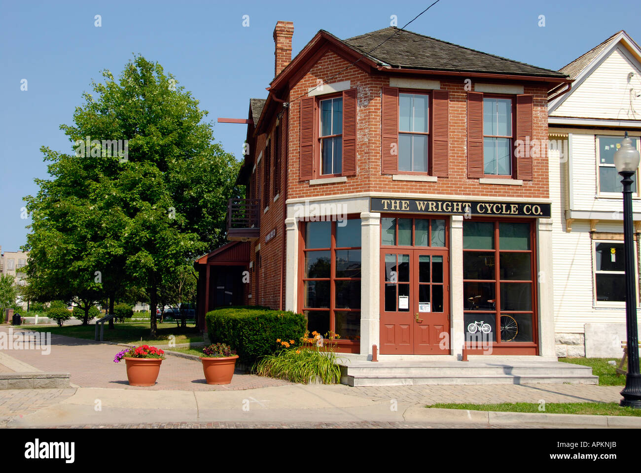 Das Originalgebäude der Wright Brüder Cycle Company befindet sich in der Stadt Dayton Ohio OH Stockfoto