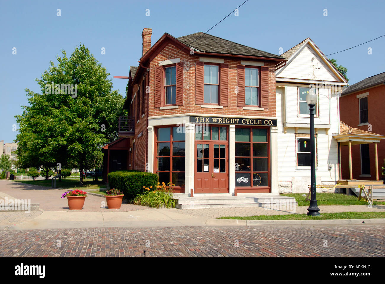 Das Originalgebäude der Wright Brüder Cycle Company befindet sich in der Stadt Dayton Ohio OH Stockfoto