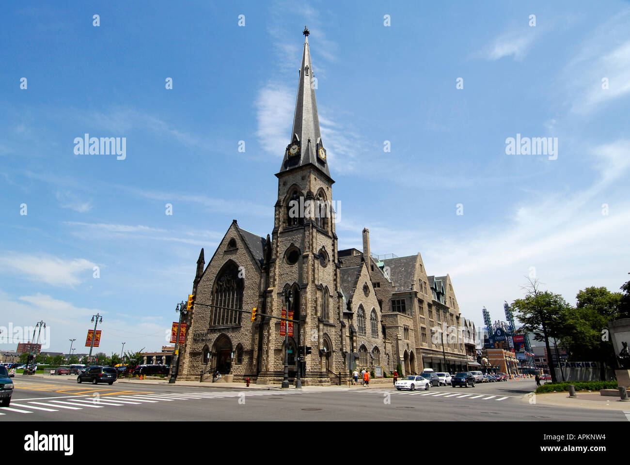 St Johns Episcopal Church Altstadt Detroit Michigan Stockfoto